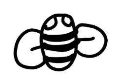 Digital Little Bee Drawing by aNa artist on webinar games workspace